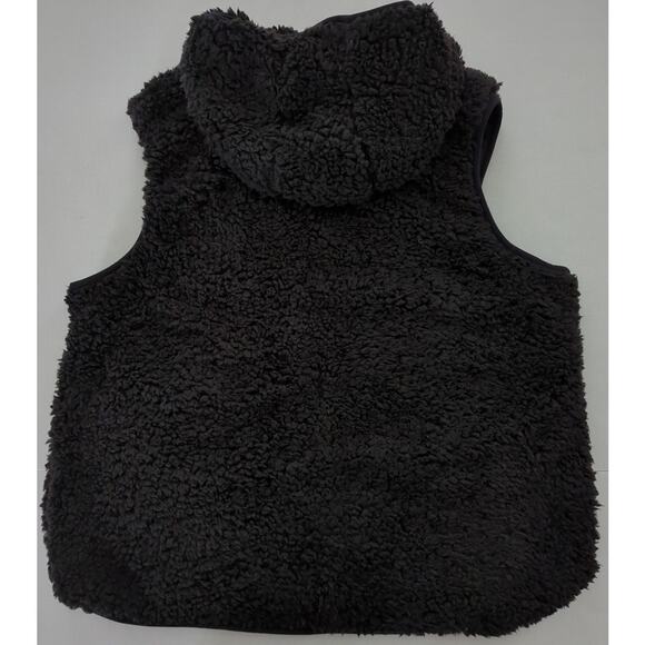 Original Weatherproof Black Hooded Full Zip Deep Pile Fleece Vest Womens Size XL - Picture 5 of 6